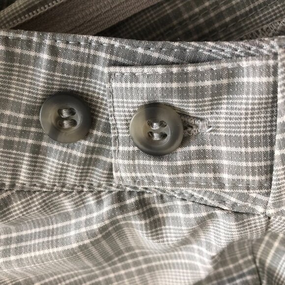 Tilley Front Zip 4 Pocket Casual Check Skirt w Interior Secure Pocket Green Sz 6 - Picture 3 of 15